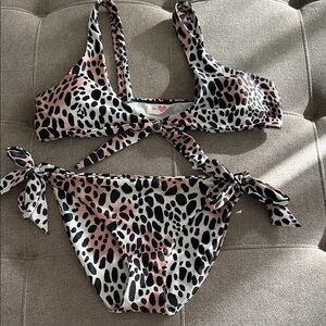 Buddy Love Pink and Black Leopard Bikini